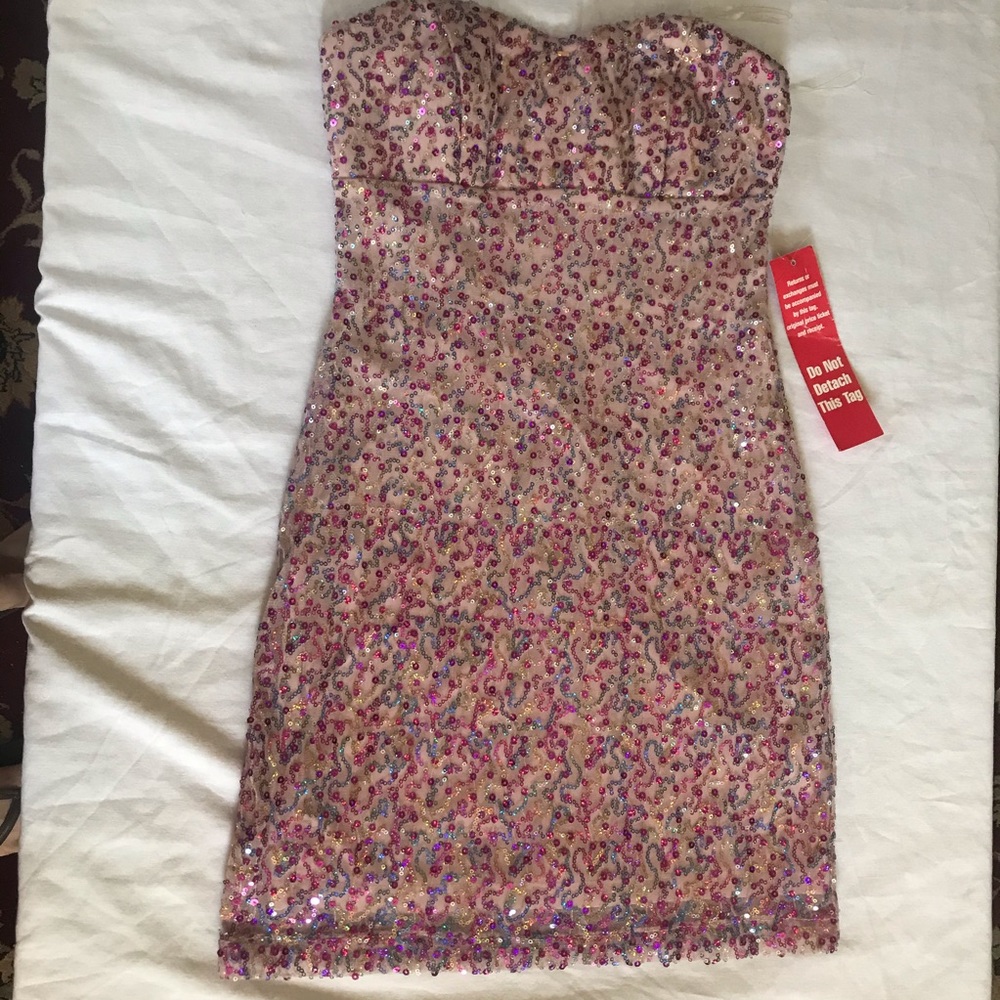 Teeze Me Pink Sequin Dress
